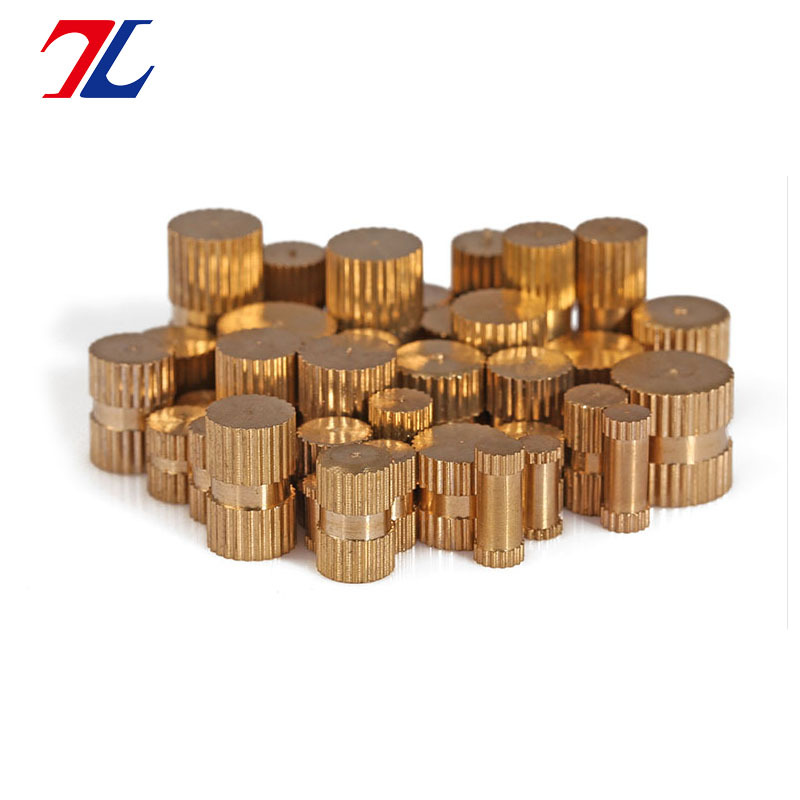 厂家B型盲孔单通铜镶嵌件 铜预埋件铜滚花螺母M3 M4 M5 M6 M8