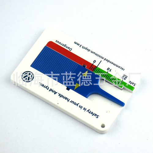 Plastic tread ruler, tire tread depth gauge, vernier depth caliper, depth gauge 0-20mm, tread plate