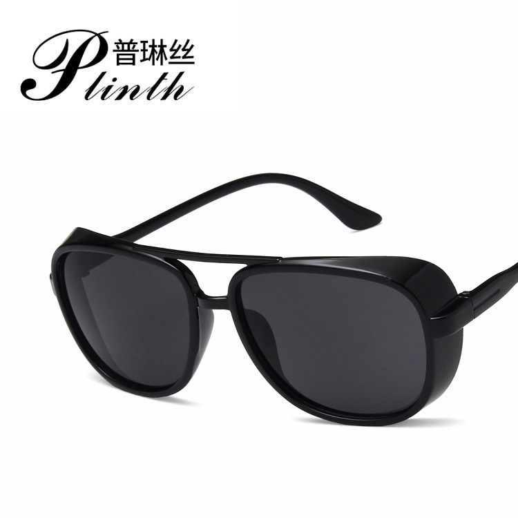 2018 new steel man double beam sunglasses 2146 retro box Sunglasses European and American trend Sunglasses