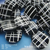 22mm network white line black curved round flat beads brushing white flat flat beads curved flat beads DIY bead decoration