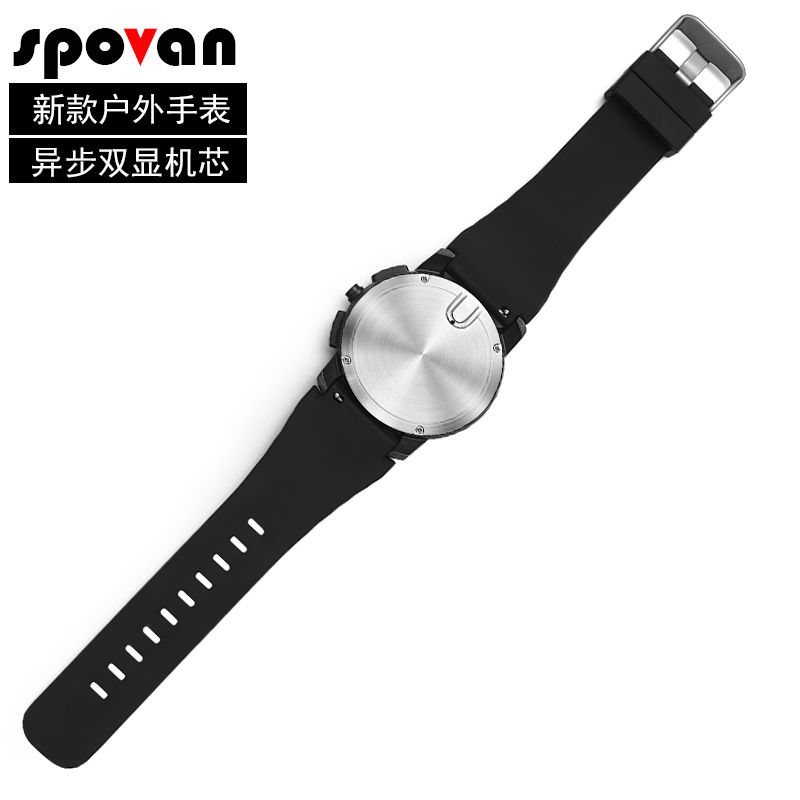 亚马逊spovan登山运动手表带指南针高度计户外跑步防水电子手表男