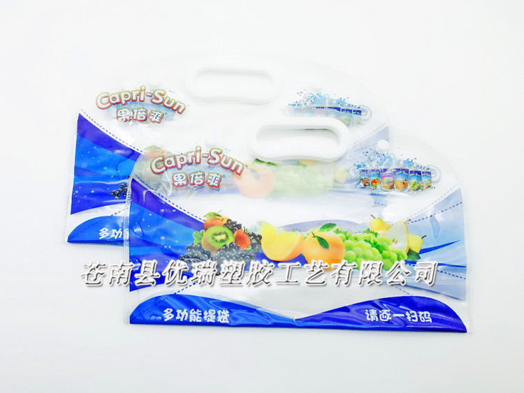 多功能PVC手提袋定制logo 透明PVC水果购物袋 PVC