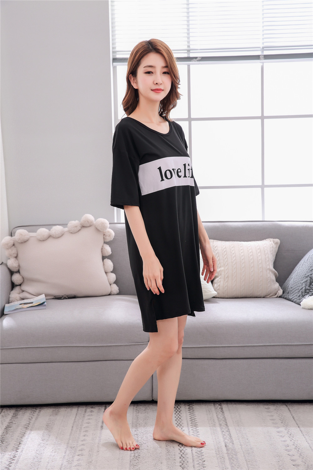 Cute Casual Style Short Sleeves Round Collar Polyester Lover’s Clothes Pajamas display picture 78