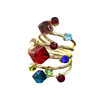 Crystal, ring with stone, accessory, with gem, European style