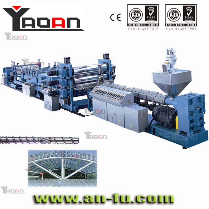供应合成树脂瓦、琉璃瓦挤出机波浪瓦设备---燿安装备