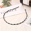 Fashionable universal wavy black headband suitable for men and women for face washing, wholesale