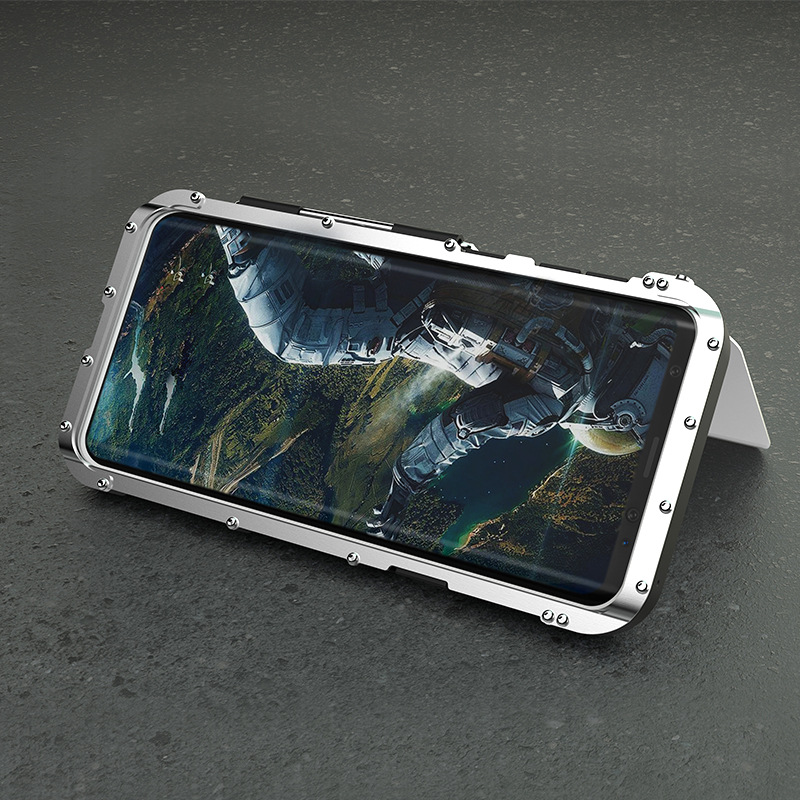 Armor King Iron Man Luxury Shockproof Stainless Steel 360° Rotating Metal Flip Case Cover for Samsung Galaxy S9 Plus & Samsung Galaxy S9