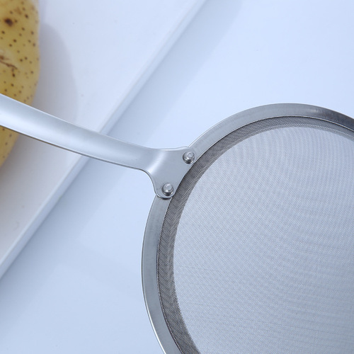 304 stainless steel bean berry juice residue filter spoon foaming oil filter oil grid drain spoon laser LOGO