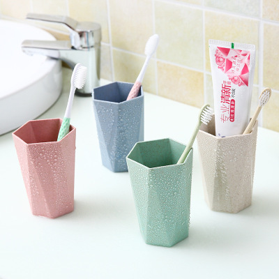 Wheat Straw glass Diamond thickening Simplicity Cups Wash cup Brush teeth travel Gargle glass