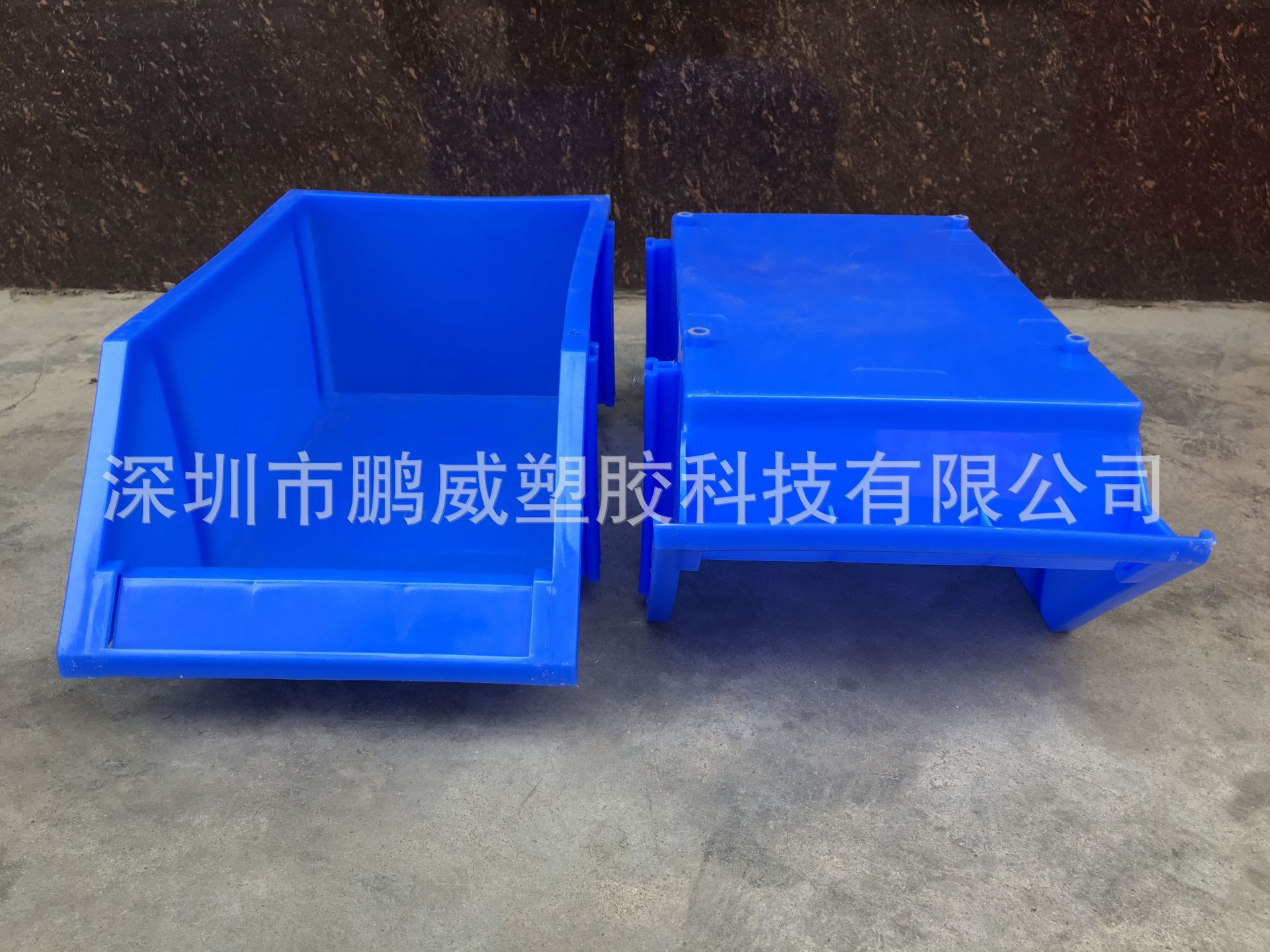 供应深圳宝安南山斜口零件盒 组立式带支架元件盒 汽配零件盒通用