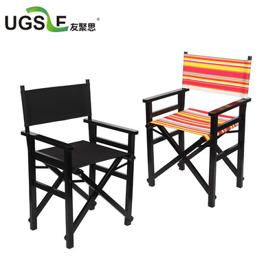 Storage fold Director&#39;s chair outdoors sketch Leisure chair balcony solid wood Bar chair portable Use Folding stool