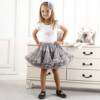 Cross -border INS style Exit Europe and the United States Super soft tie ten -color soft yarn child waist skirt TUTU skirt