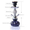 Cross -border supply of Arabic water cigarette pot suits double -tube glass water smoke finished Hookah shiSha