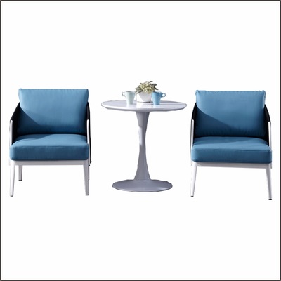 深圳办公家具蓝色西皮沙发简约时尚西皮沙发高弹性舒适沙发可定制|ms