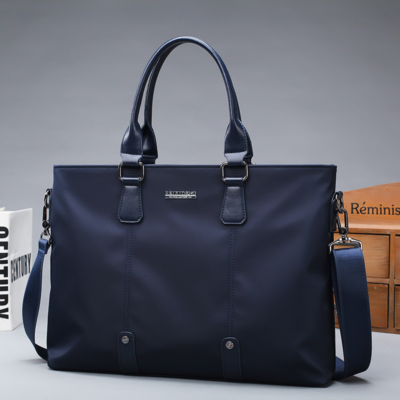 Wholesale Men's Horizontal Oxford Cloth Tote Bag, Business Leisure Laptop Bag, Business Trip Gift Bag