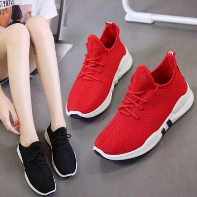 Factory wholesale 2018 new pattern gym shoes Autumn leisure time Running shoes Single shoes Women's Shoes Generation of men's shoes