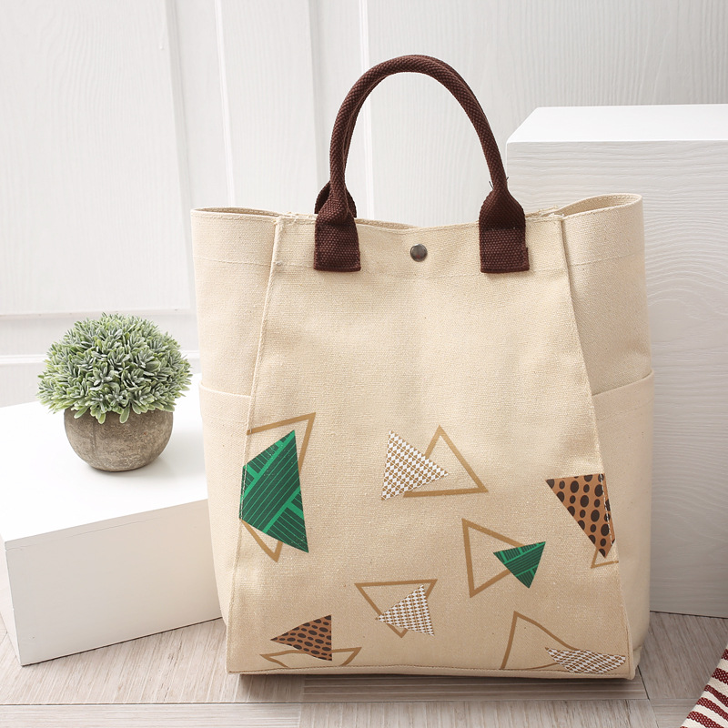 文艺ULZZANG加厚帆布袋森系学生手拎购物袋小清新大容量手提袋