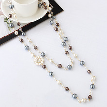 項鏈女長款韓版時尚百搭珍珠掛鏈配飾氣質掛件裝飾鏈直銷一件代發