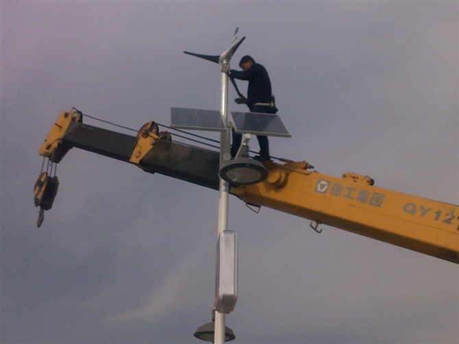 50W LED 风光互补路 灯全套系统  风力发电机 太阳能路灯|ms