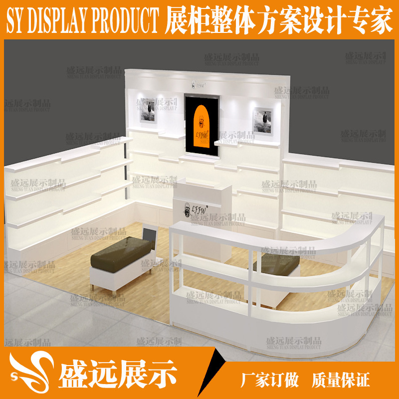 厂家供应木质圆台展示柜中岛鞋柜圆形流水台 鞋子包包烤漆展柜