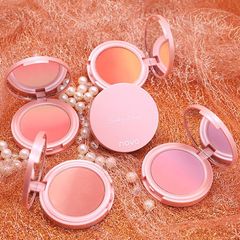 Domestic cosmetics NOVO sweet pink gradient blush nude makeup natural good complexion two-color blush palette rouge beauty makeup