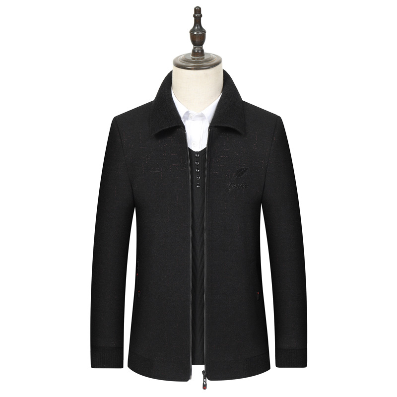 Manufactor Direct selling winter man Self cultivation Cotton clip Centipede yarn Jacket Lapel leisure time keep warm coat jacket Dad installed