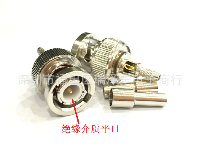 RF射频头BNC-1.5公头接RG174 RG316电缆同轴连接器