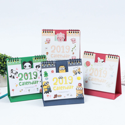 批發2019台曆 新款可愛台曆 創意新型 台曆2019學生專用廣告台曆