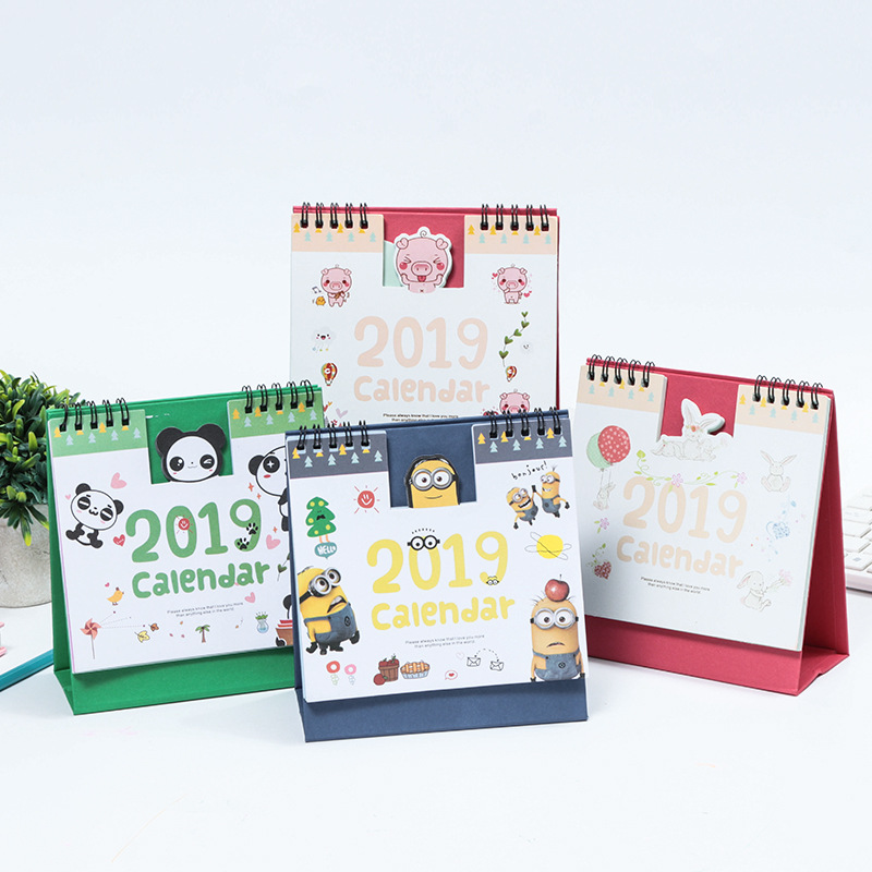 批發2019台曆 新款可愛台曆 創意新型 台曆2019學生專用廣告台曆