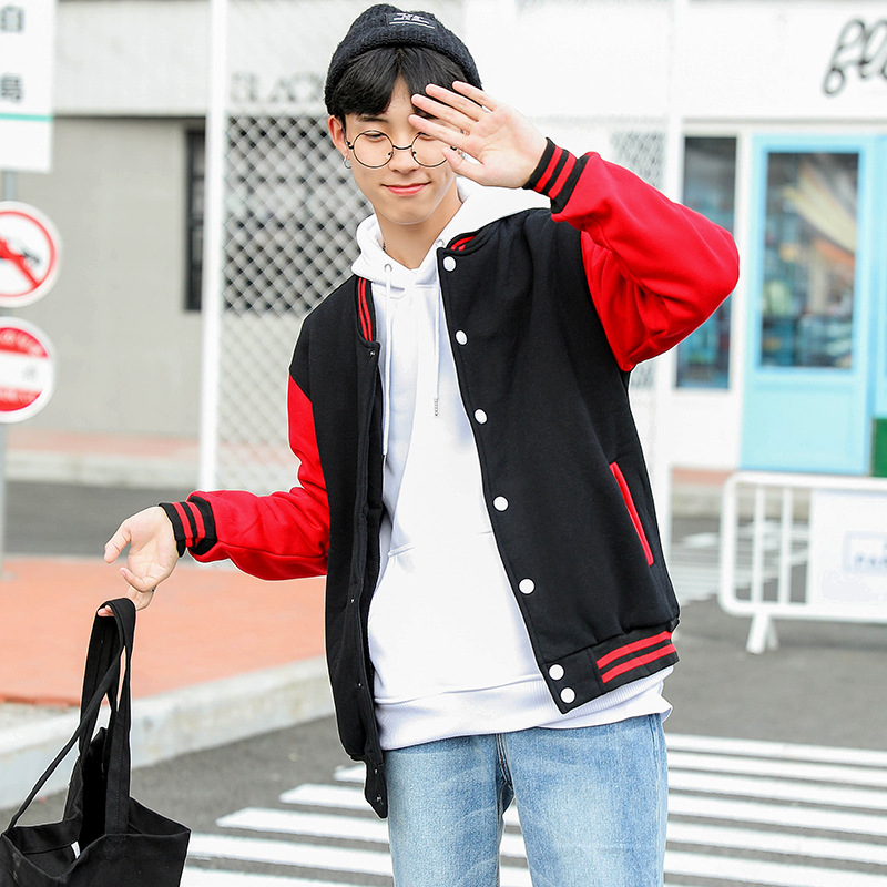 男女秋冬加绒厚棒球服装外套定制班服团体活动衫工作服卫衣印logo