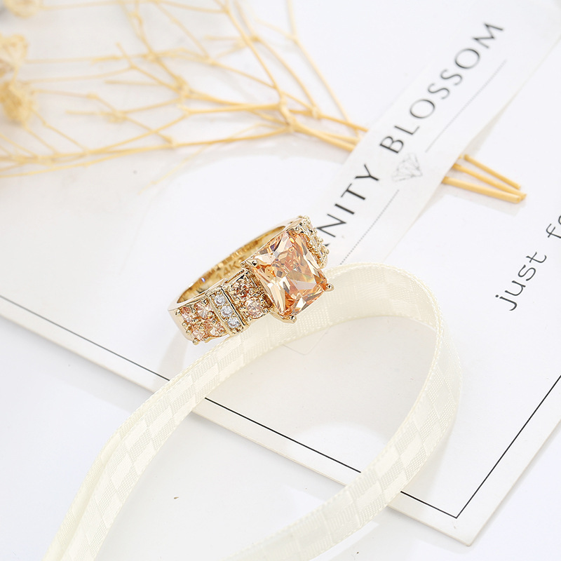 supply of popular jewelry copper inlaid zircon jewelry popular punk style men and women's colorful gold plated rings_ipsvogv.com