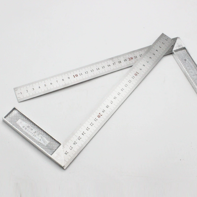 Угловая линейка (Kang Steel) 90° L‑образная, уплотнённая нержавеющая сталь с алюминиевым основанием