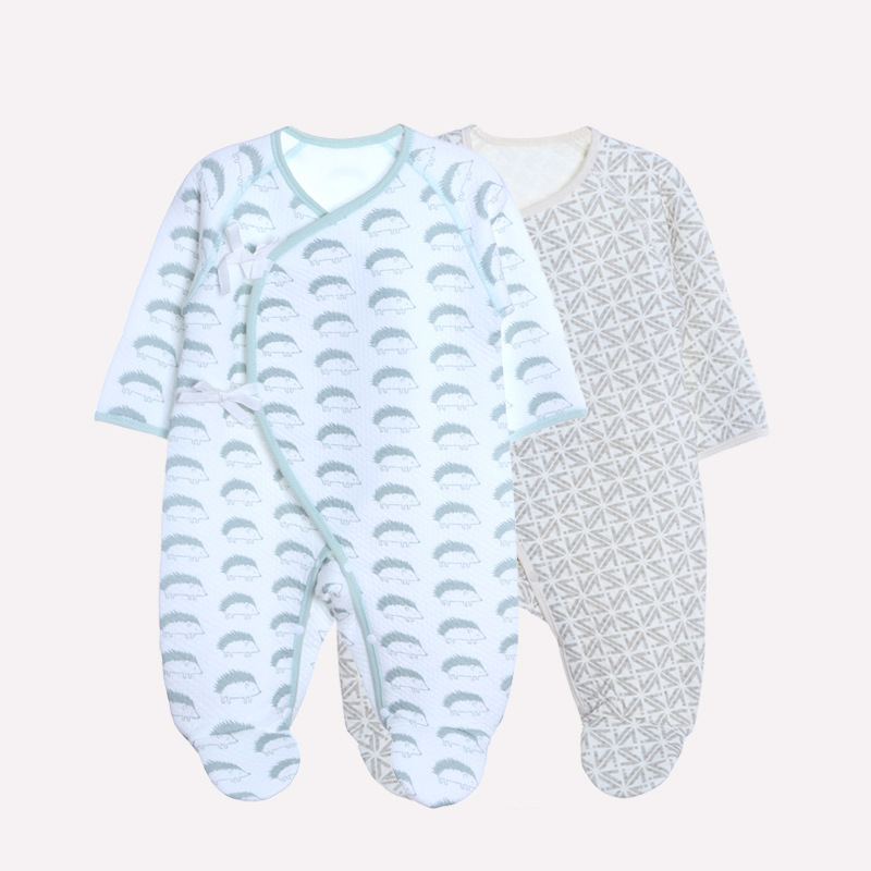 通标 一件代发 新生儿连体衣加厚棉质婴儿包脚连体衣宝宝哈衣冬款|ru