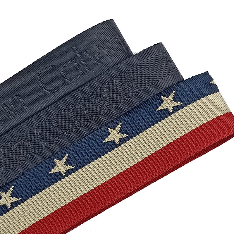 Jacquard belt Glyptothorax camisole Trousers waist Elastic band 4cm Backpack various texture of material customized Decor wholesale