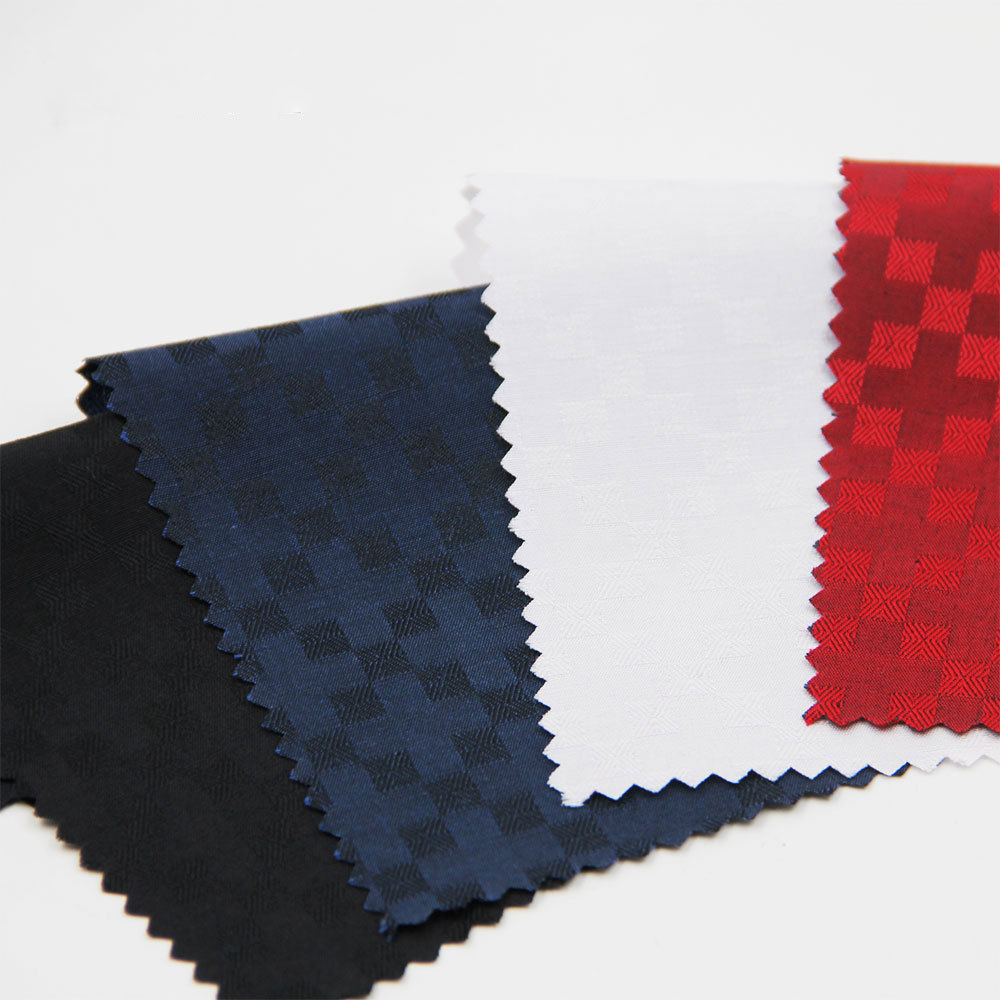 速瑞纺织  现货供应 四色提花方块布  时装商务男衬衫面料供应