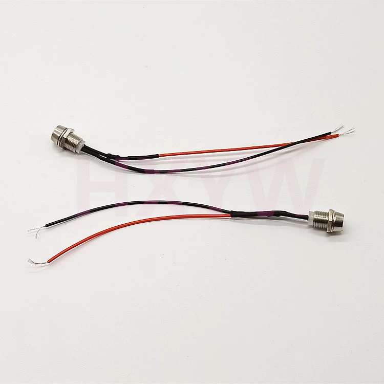 Indicator Lamp 8 mm, LED Panel Light with Wire — 12/24/36/220 V, default 20 cm