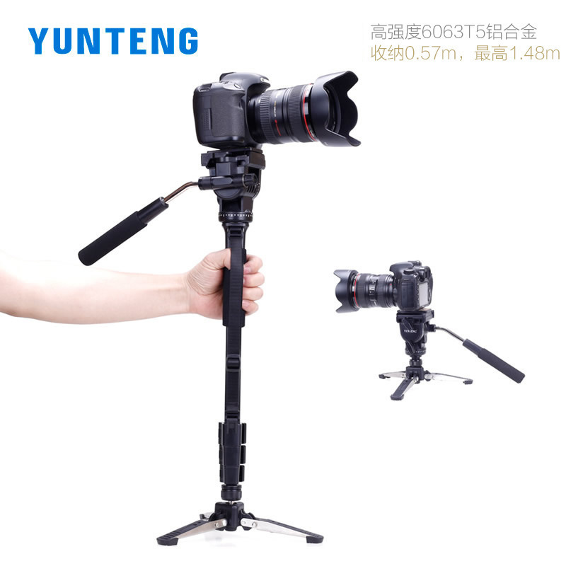 Yunteng 288 SLR camera monopod camera bracket hydraulic PTZ photography single frame support foot photo frame Yunteng 288 SLR camera monopod camera bracket hydraulic PTZ photography single frame support foot photo frame