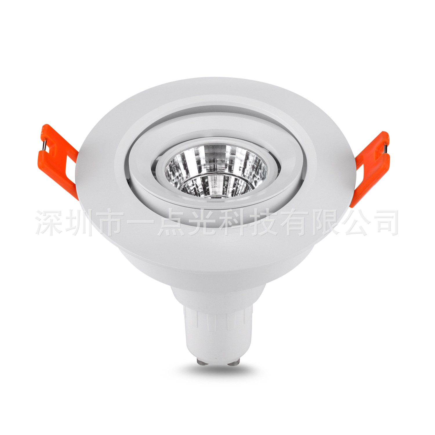 MR16 Aluminum material Embedded system Ceiling Lamp holder Adjustable COB hotel Spotlight Shell Kit G5.3/GU10