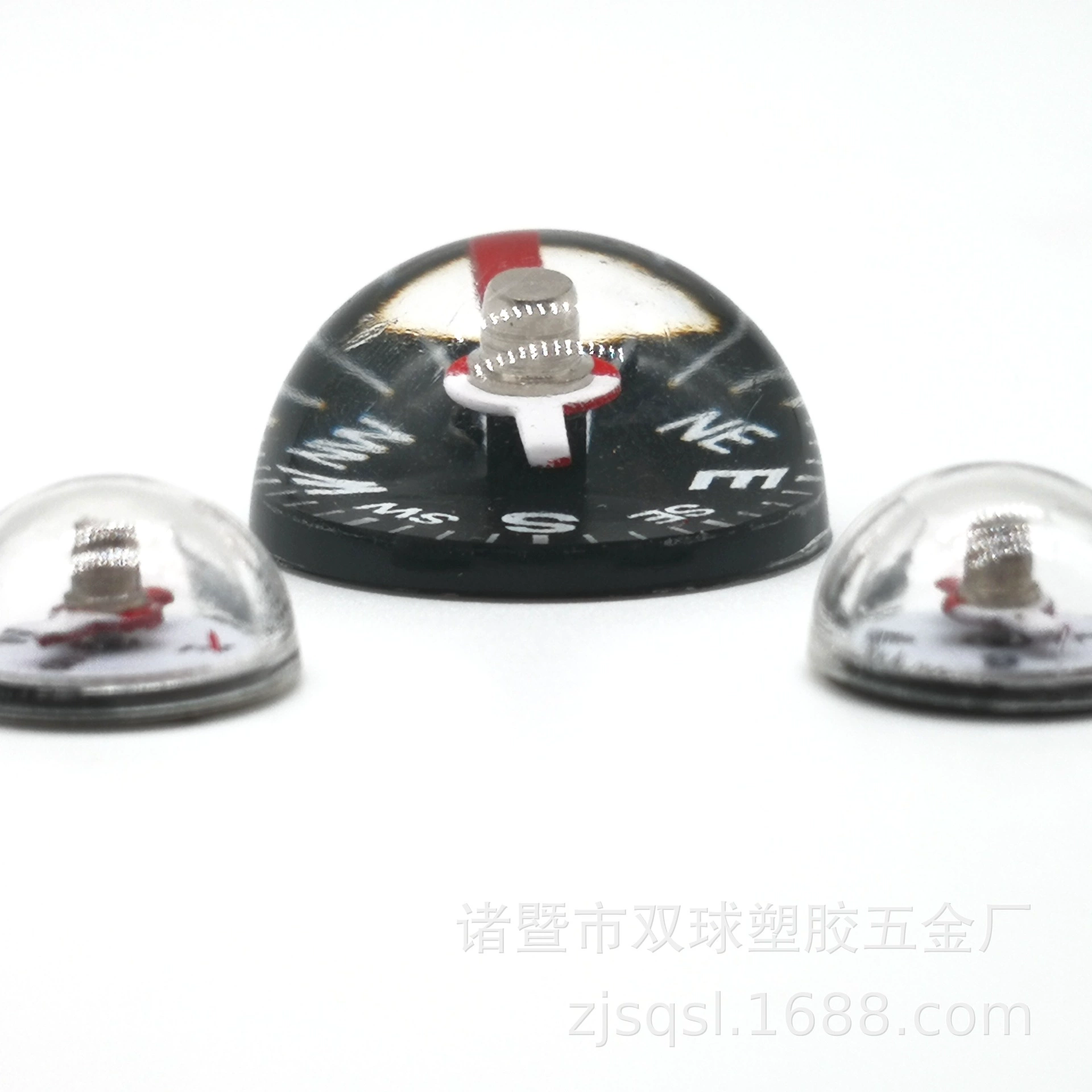 Factory directly supply dual -ball explosion 25mm hemispherical plastic compass, wholesale high precision quality pointer north needle