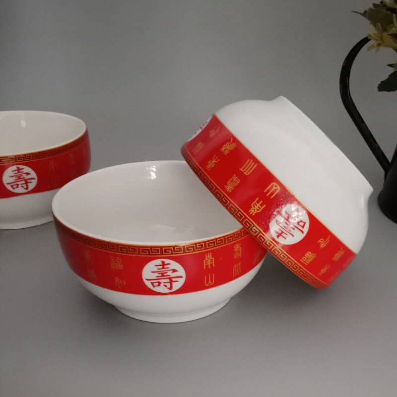 4.5 Ceramic cup ceramics Shou bowl tableware The old man had Longevity wholesale Gift Bowl