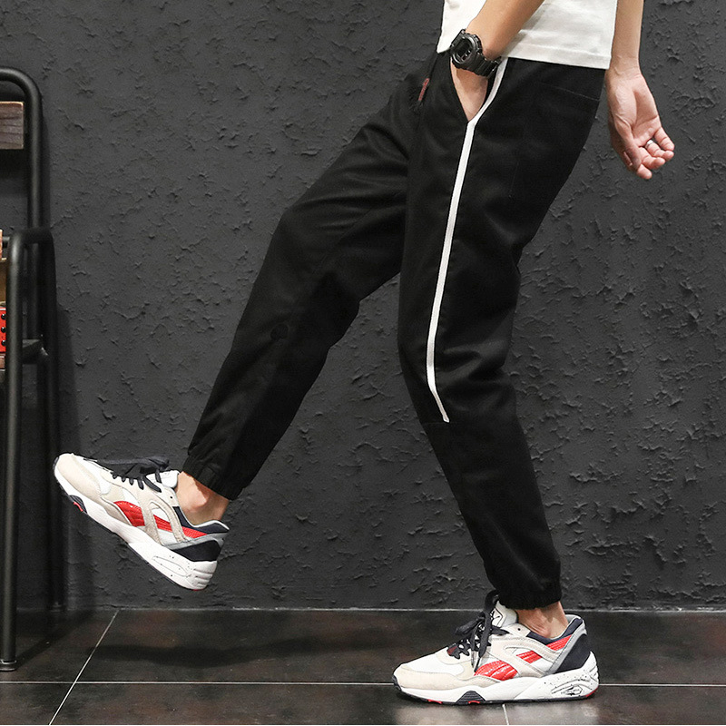 19 Spring and summer trousers man Nine points Casual pants pure cotton solar system Trend Easy Haren pants Harbor Wind Pencil Pants Beam feet