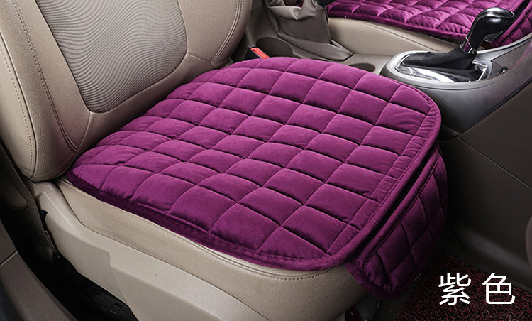 Daifa wholesale car seat cushion winter plush monolithic short wool seat cushion three-piece set thick warm rear wool cushion
