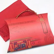 红色精品丝巾围巾礼品盒 高档围巾手提袋 厂家批发制定包装印刷盒