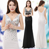 new bright drill long sexy liquor party banquet evening dress