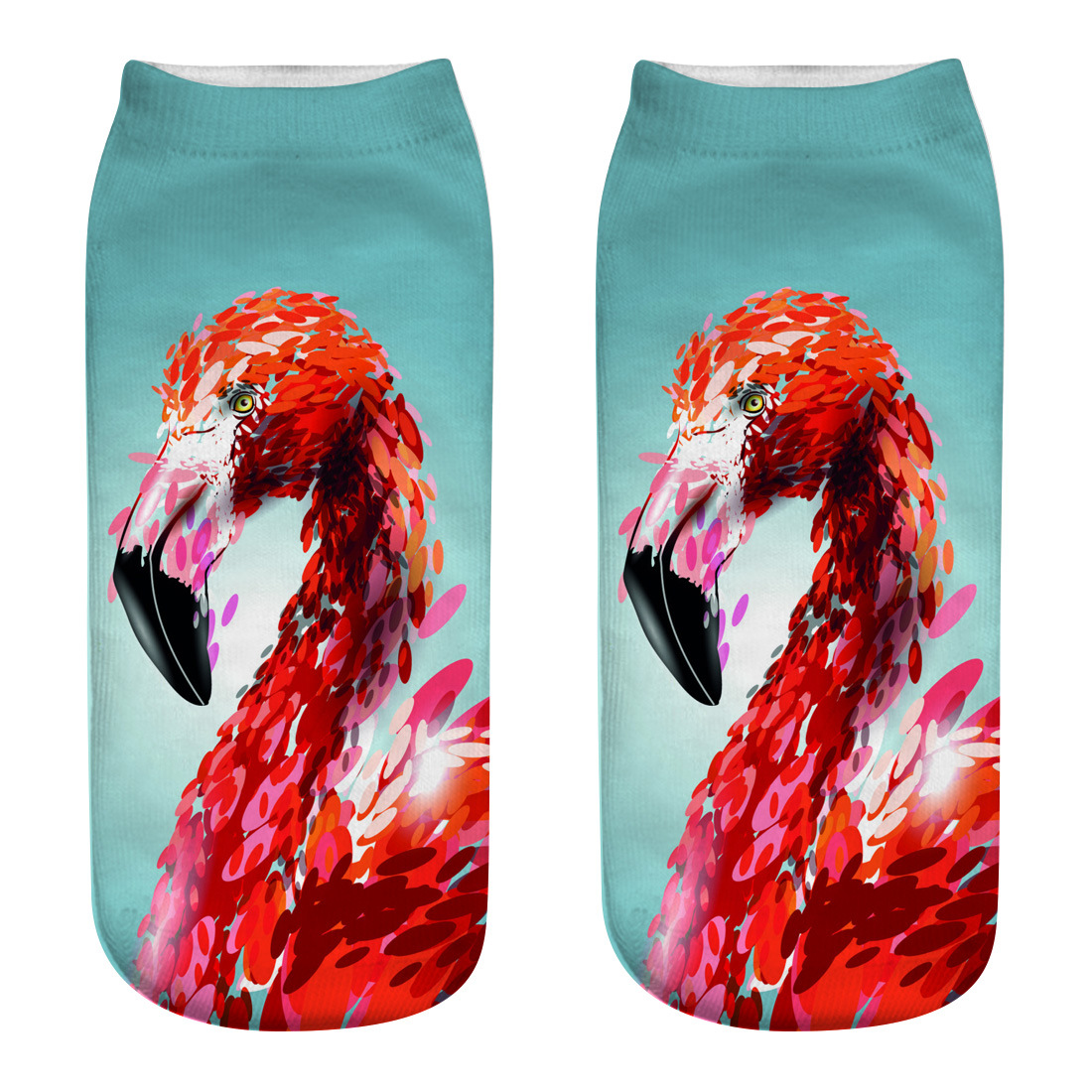 Flamingo 3D printing socks nihaostyles clothing wholesale NSJPZ71971