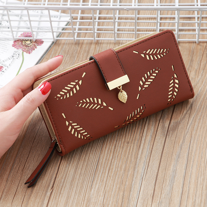 Korean Hollow Leaf Printing Wallet display picture 29