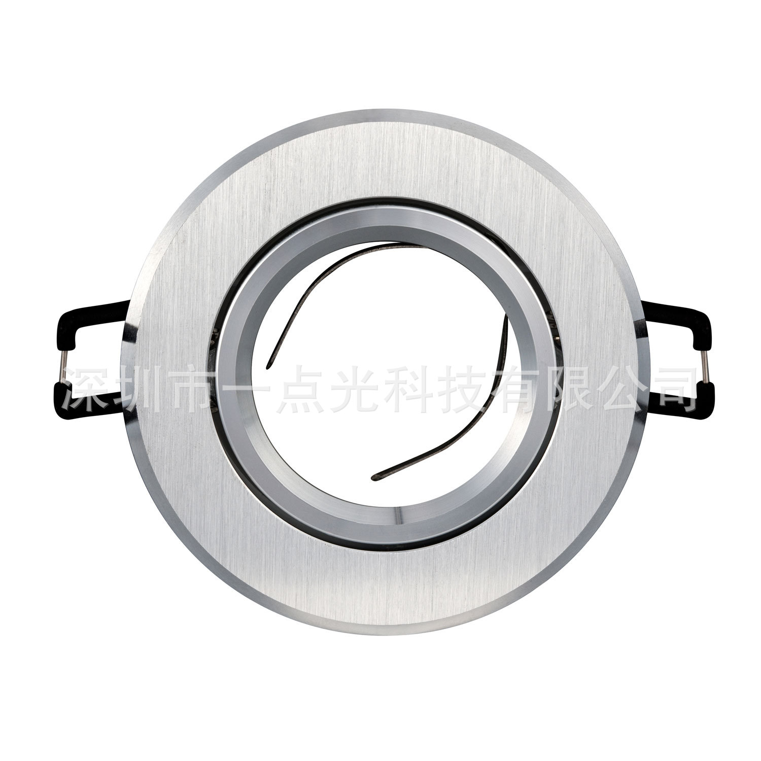 led灯杯后卡式支架mr16 GU10 cob嵌入式天花灯面环抛光银外壳