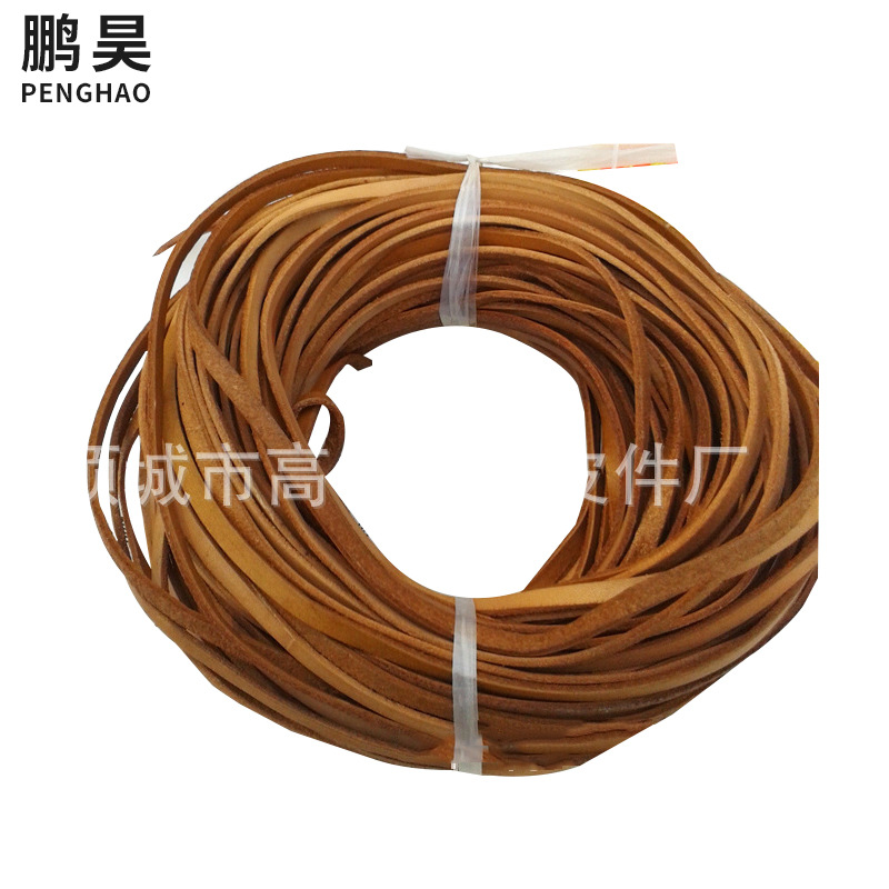 真牛皮皮条 头层牛皮方条方型牛皮绳扁牛皮绳 厂家