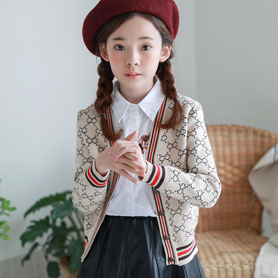 girl Autumn coat children Cardigan CUHK Sweater 2020 Spring sweater Korean Edition Parenting Sweater D129