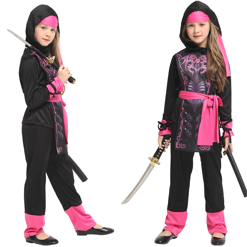 万圣节cosplay服装儿童武士火影忍者装扮演出服G-0302女忍者服